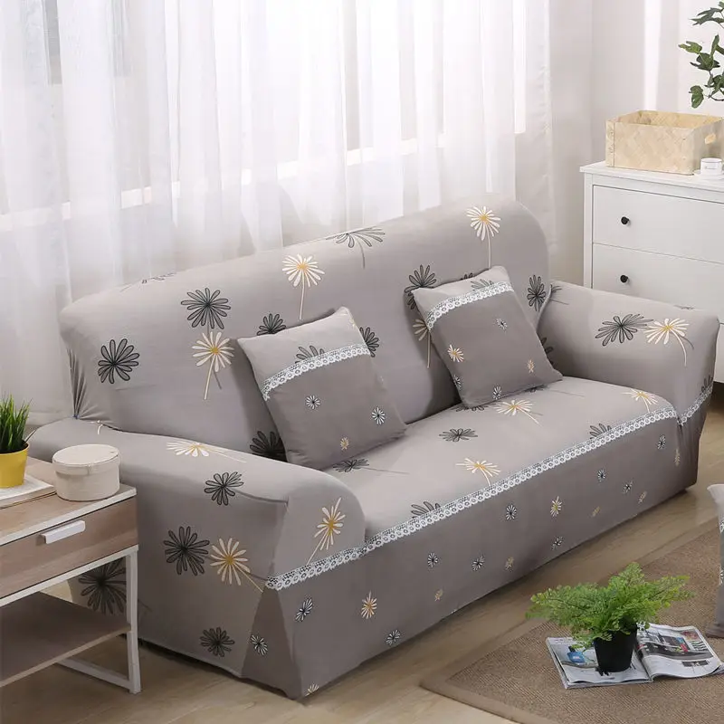 1/2/3/4 Seater Polyester Korean Style Sofa Cover All-inclusive Elastic Couch Cover for Living Room Print Sofa Slipcover - Цвет: color6