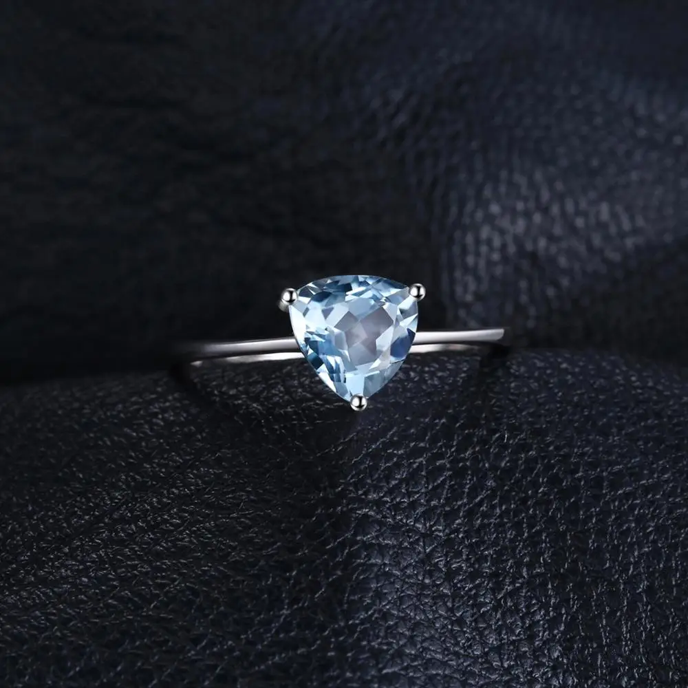 Jewelrypalace трлн 1.5ct Природный Голубой топаз камень пасьянс кольцо Pure стерлингового серебра 925 Красивые ювелирные изделия для Для женщин