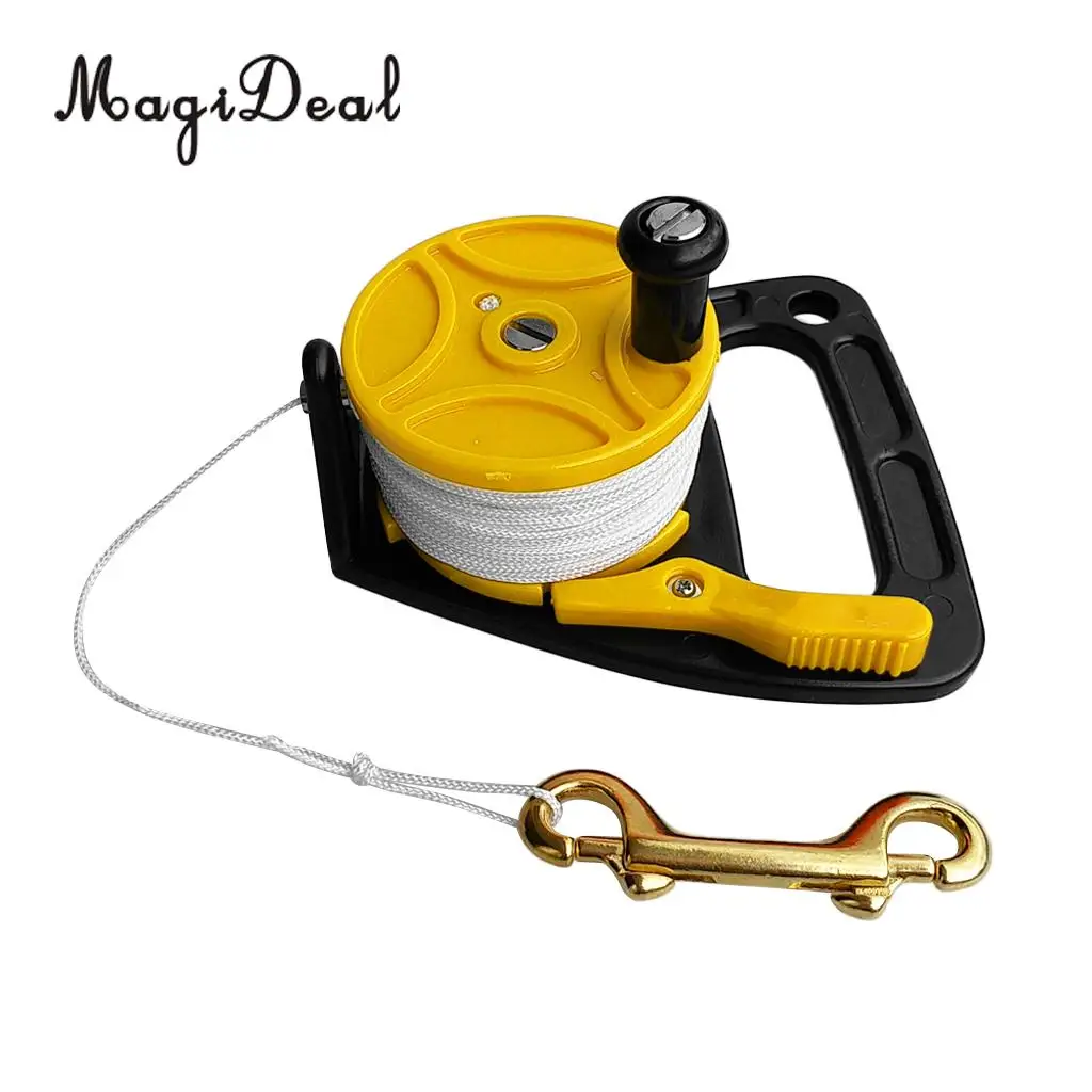 Heavy Duty Scuba Dive Reel - Underwater Diving Tech Spool Kayak Anchor & Thumb Stopper, 83m Line, Bolt Snap - Choice of Color