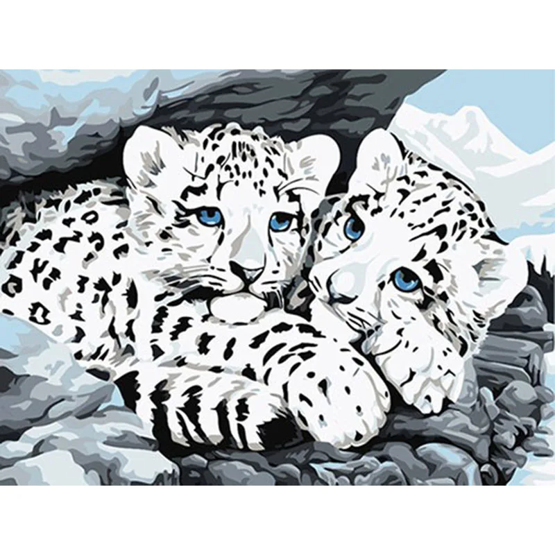 

Baby Leopards Hand Made Paint High Quality Canvas Beautiful Painting By Numbers Surprise Gift Great Accomplishment