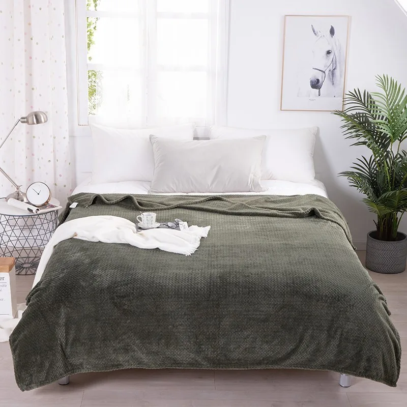 

Super Soft Bedspread Blanket Flannel Portable Office Car Travel Children Sofa Blanket Cover Fleece Mesh Sheet Gift Towel
