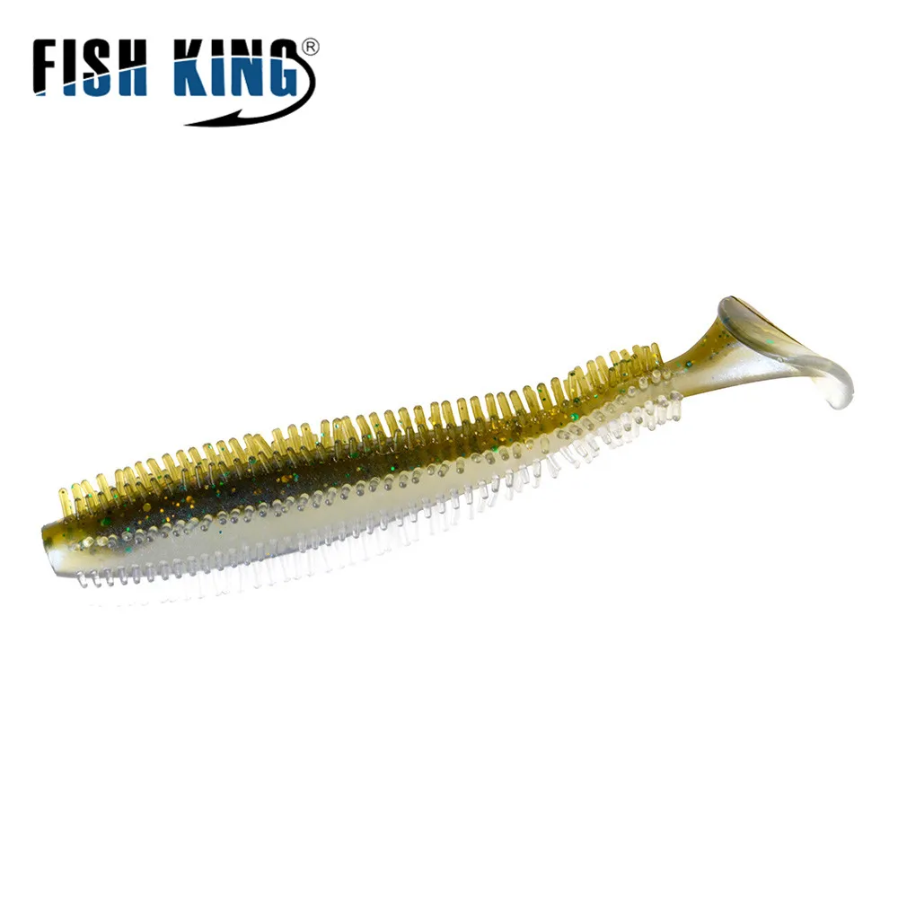 FISH KING силиконовая приманка 9/12 см Т образный хвост мягкая рыболовная 4 5 шт. для
