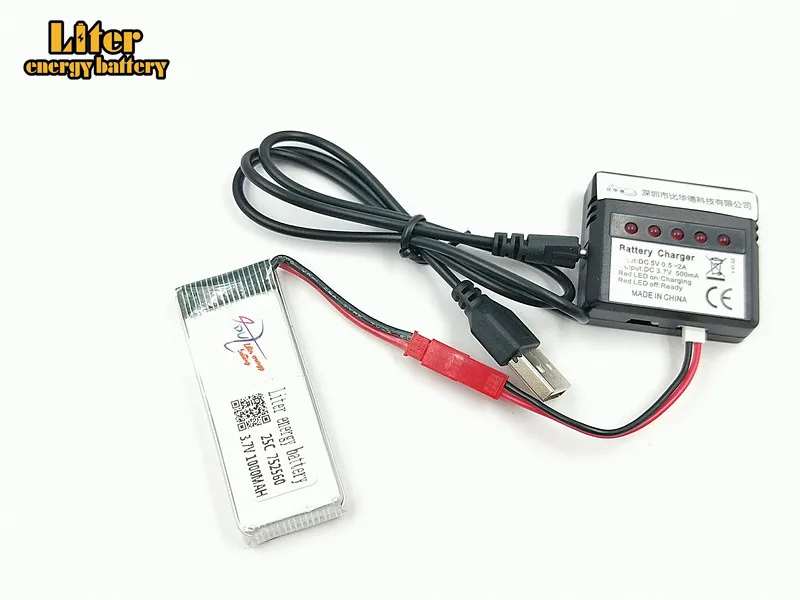 3 7 V 1000mah 752560 30c для 8807 8807w A6 A6W Rc Quadcopter запасные части 5 в 1 балансирующее зарядное