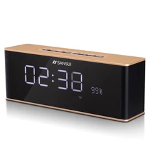 Fashion Bluetooth Speaker Alarm Clock Large LED Mirror Display Electronic Digital Luminous Table Clocks