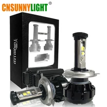 CNSUNNYLIGHT Super Bright Car LED Headlight Kit H4 H13 9007 Hi/Lo H7 H11 9005 9006 w/ XHP50 Chips Replacement Bulbs 3000K 4300K