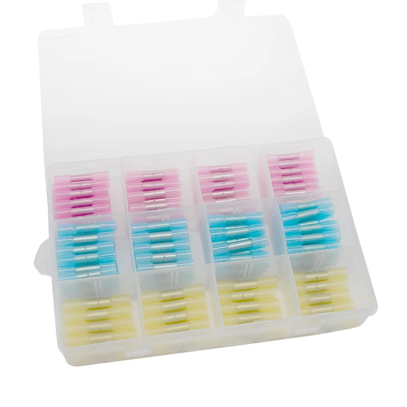 

200PCS Heat Shrink Butt Connectors Terminals Insulated Waterproof Marine Automotive Electrical Kits