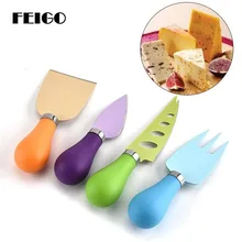 FEIGO 4 шт./компл. резак для сыра еда из нержавеющей стали, для выпечки инструменты с цветной ПП ручкой пицца С Сыром Резак подарок кухонные гаджеты F479