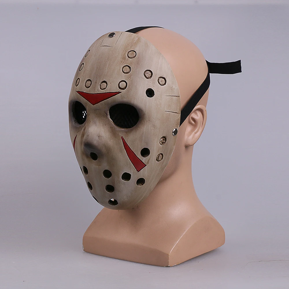 Hot game Friday the 13th Mask Cosplay Jason Butcher Masks Terror Horror Resin Adult Halloween Party (5)