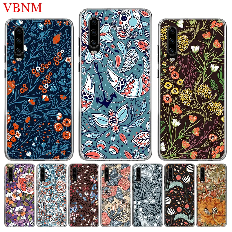 

Deep Color Flowers Special Soft Phone Case For Huawei P30 P20 Mate 20 10 Pro P10 lite P Smart + Plus Z 2019 Customized Art Cover
