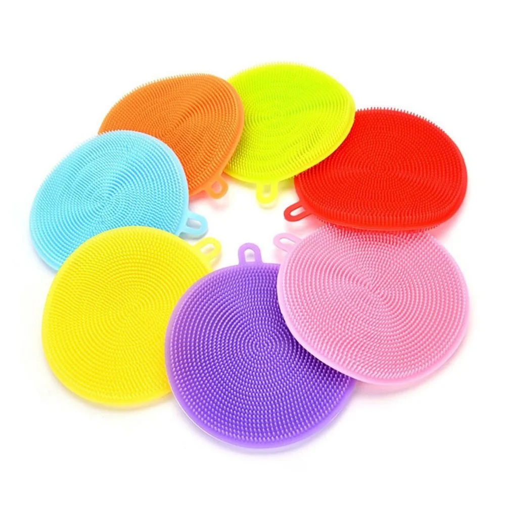 

New Silicone Dish Washing Sponge Scrubber Cleaning Antibacterial Kitchen Tools