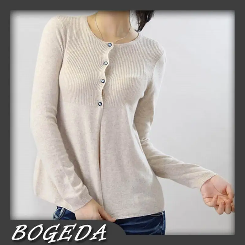 

100%Cashmere Sweater Women O-Neck Coffee Cardigan Natural Fabric Extra Soft Warm High Quality Clearance Sale Free Shipping