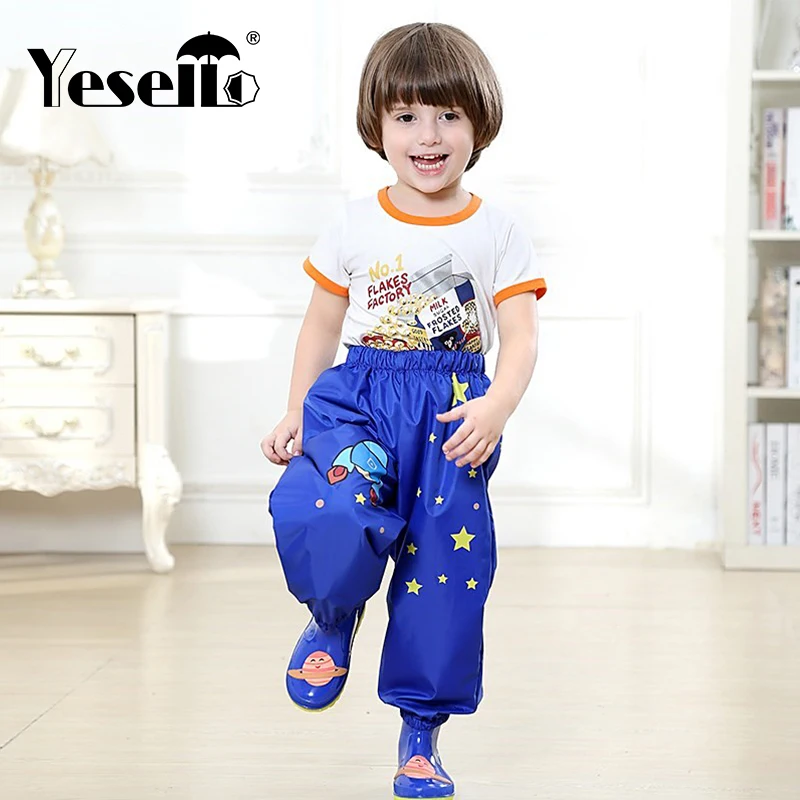 

Korean Style Children's Rain Pants Boys And Girls Students Baby Waterproof Pants Can Be Equipped With Raincoats