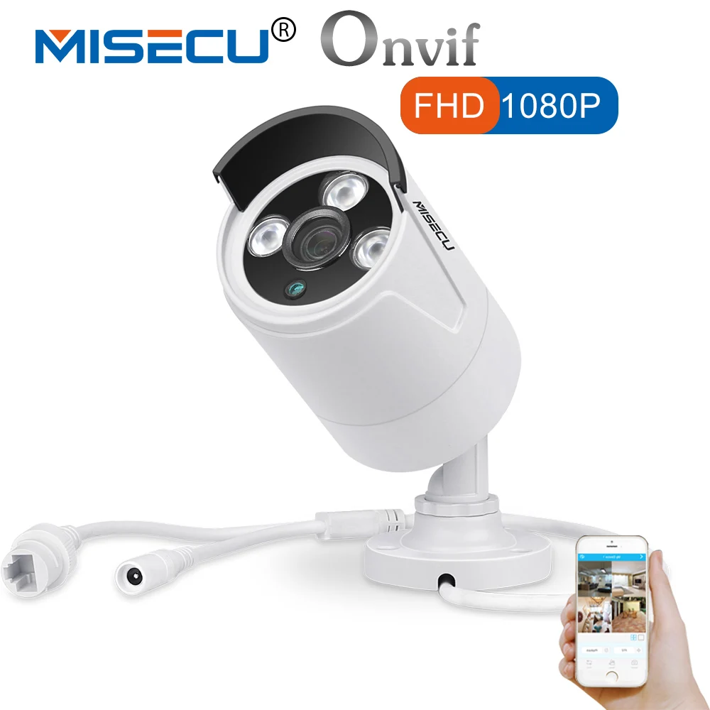 

MISECU1080P 720P POE IP Camera 2MP 1MP Bullet CCTV IP Camera ONVIF 2.0 for POE NVR System Waterproof Outdoor Night Vision
