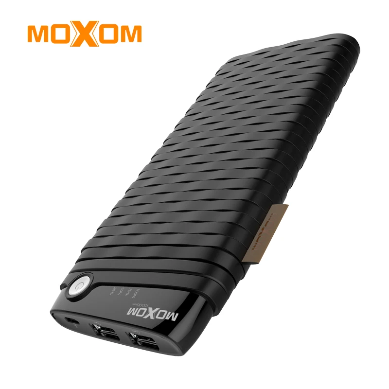 MOXOM power Bank, 10000 мА/ч, портативное зарядное устройство, 10000 тонкий повербанк, внешняя батарея для Xiaomi Mi9, iPhone, Бесплатный USB кабель