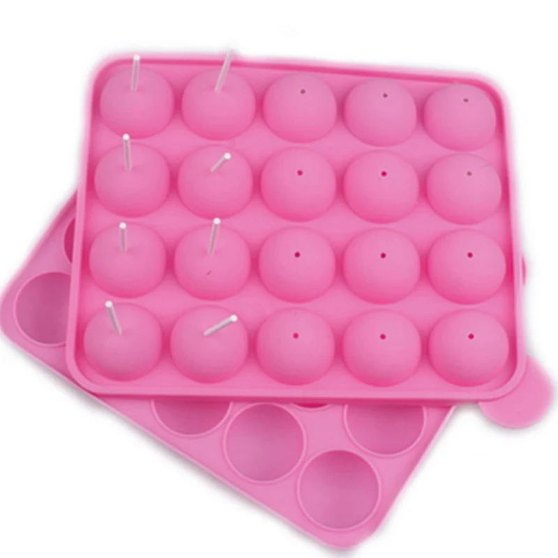 

DIY Silicone Lollipop Cupcake Baking Mold Tray Cake Mould 20-Holes Baking Tool