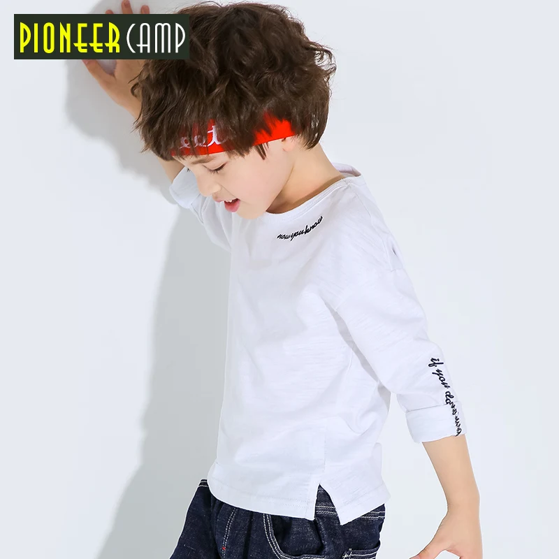 Pioneer kids/новая футболка с длинным рукавом для мальчиков детская одежда модная