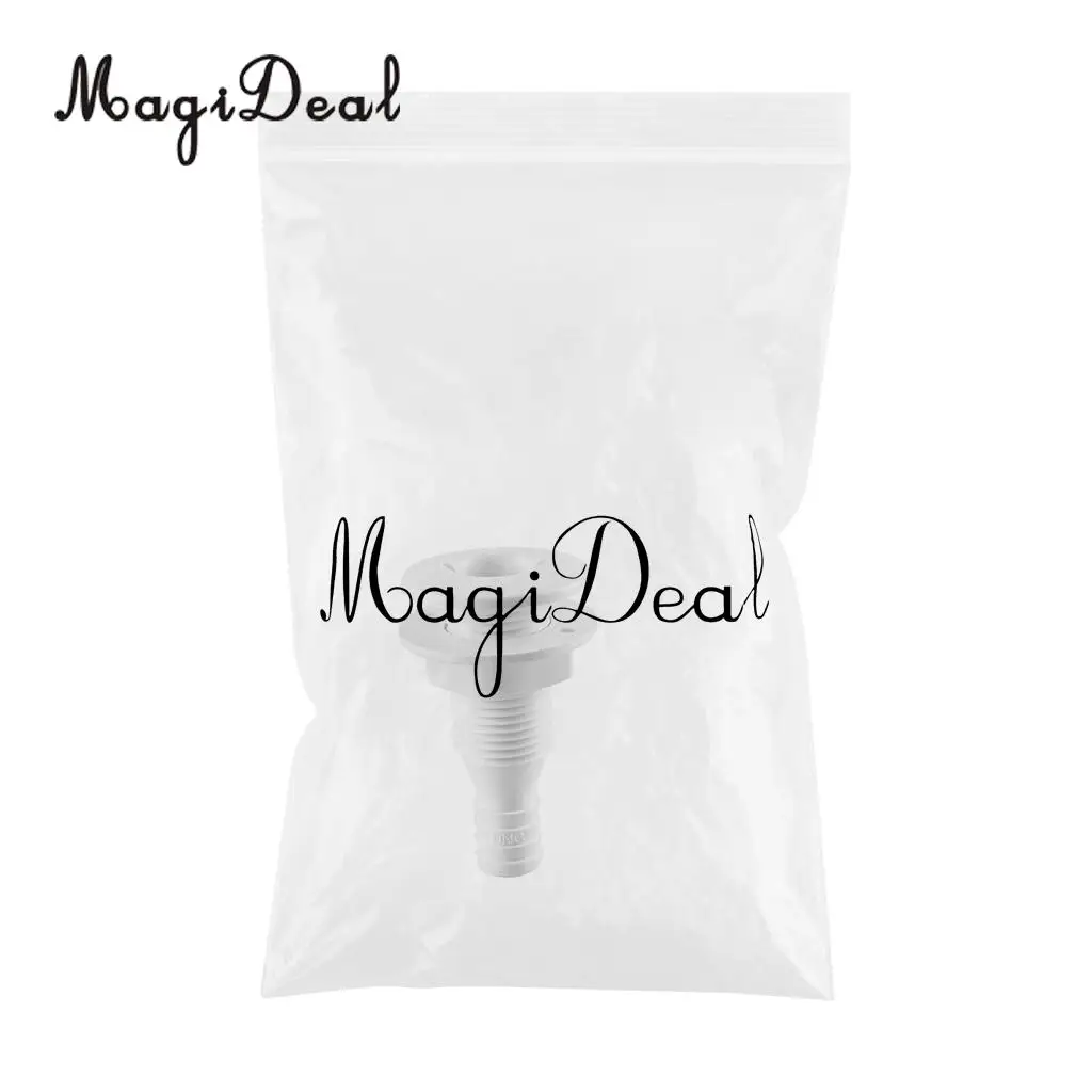 MagiDeal 1Pc Plastic Thru-Hull Bilge Pump & Aerator Hose Fitting for Marine Fishing Kayak Canoe Boats Dinghy Yacht Acce 5 Sizes