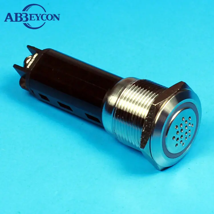 

5pcs/Lot IB 19116 19mm metal DC12V/DC24V AC 110V/AC220V flat round waterproof buzzer
