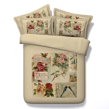 

3D Printed Bedding Sets Twin Full Queen Super Cal King Size Bed Bedspread Comforter Duvet Cover Chinese Oriental Floral Painting