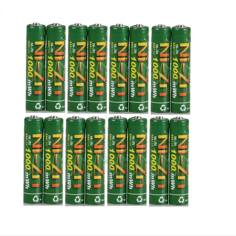

16Pcs 1000MWH NiZn 1.6V AAA Rechargeable Battery batteries
