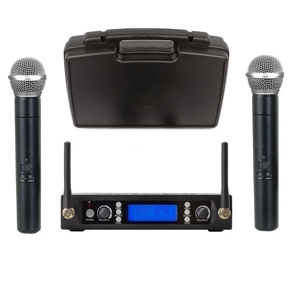 Bolymic UHF Wreless Microphone System for Samson Wireless mic w Case 2 Handheld mics For karaoke party ktv church | Электроника
