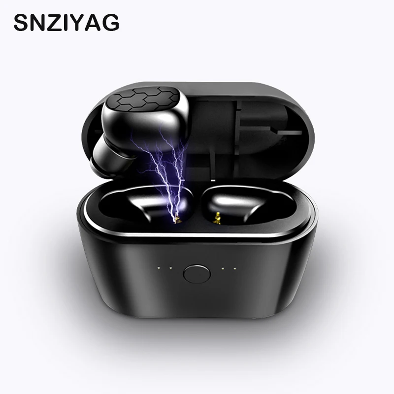 

SNZIYAG X1 Bluetooth 5.0 TWS Wireless Earphone In-ear Mini Earbuds Stereo Wireless Earphones with Dual MIC Charging Case PK qs1