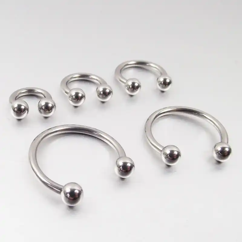 Sayao 14 г 16 г Большой Размеры круглые из нержавеющей стали серьги-подковы кольцо для губ, носа, нательное пирсинг-кольцо ювелирные изделия козе...