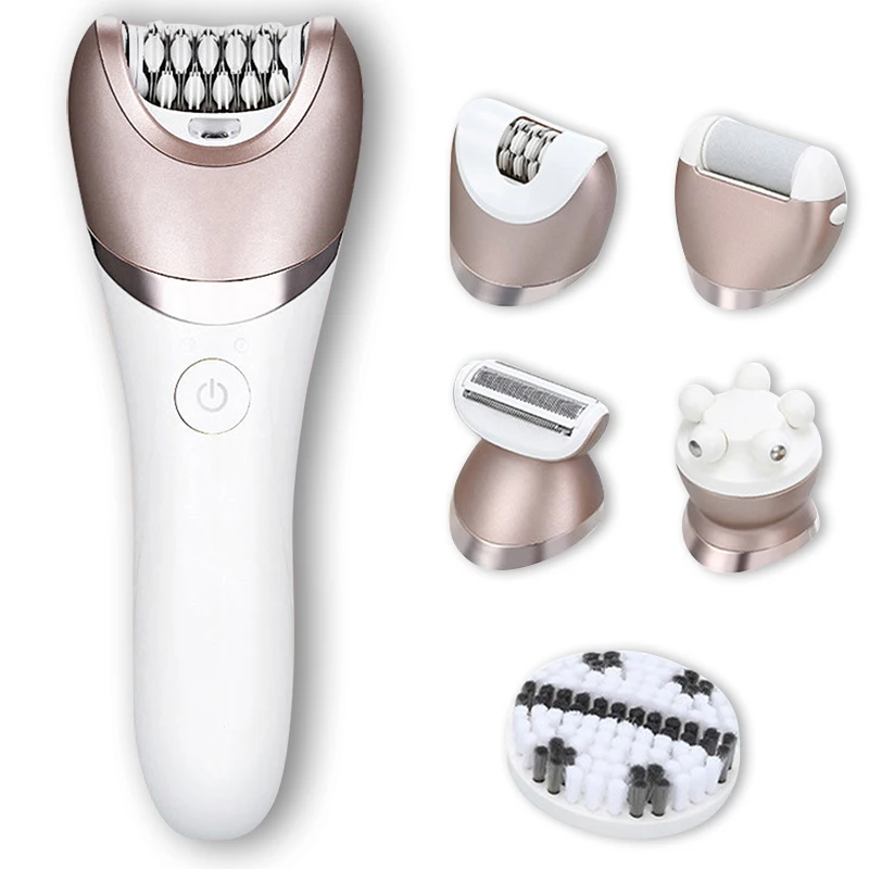 

5 in 1 Rechargeable Electric Women Shaver Epilator Shaving Hair Removal Scraping Female Body Depilation Machine Depilator