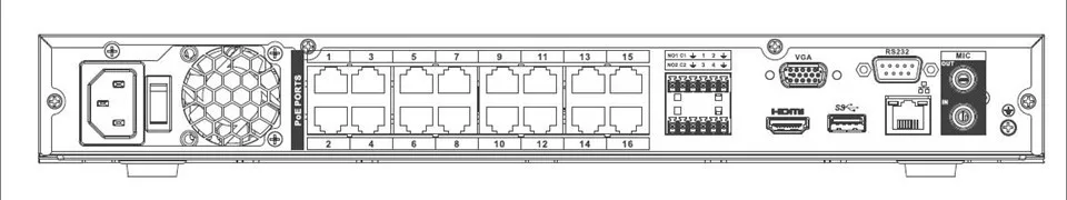 Dahua комплект NVR5216-16P-4KS2 16CH 4K видео рекордер и 8 шт. Dahua 6MP IP камера IPC-HDW4631C-A и 4 шт. IPC-HFW4631M-I1