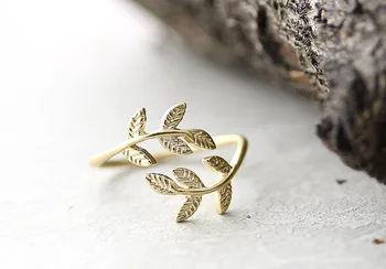 

2016 Trendy brass knuckle leaf branch ring gold silver plated adjustable free size ring for wome,women's gift,nenya ring