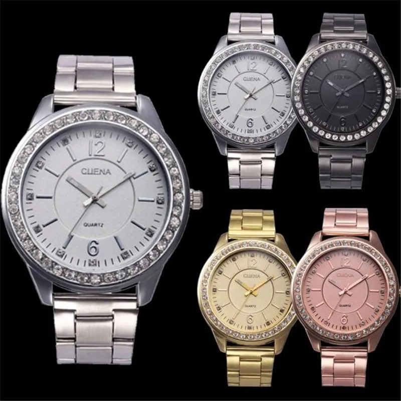 snowshine 10xin Women Men Unisex Stainless Steel Analog Quartz Wrist font b Watch b font free