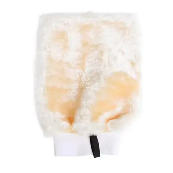 

Durable Double-sided Faux Wool Fabric Car Washing Glove Thickened Cleaning Waxing Mitt Car Wash Maintenance Tools