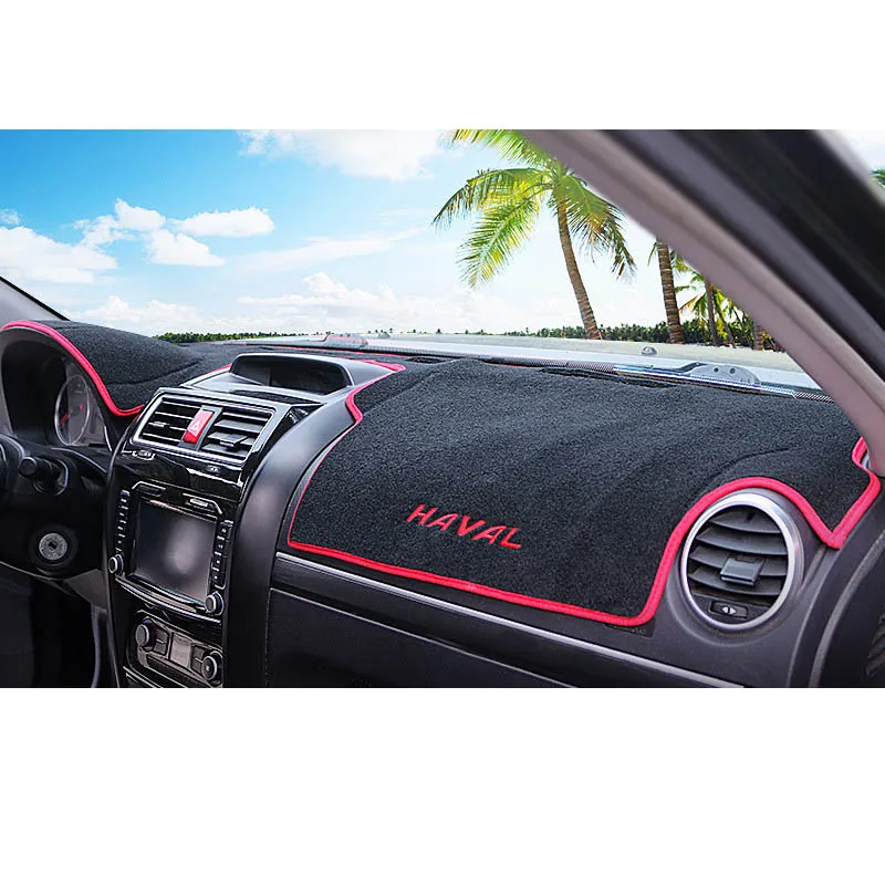 

Lsrtw2017 Carbon Fiber Silica Gel Car Dashboard Light Pad Heat Proof Mat for Great Wall Haval H5 2011-2020 2019 2018 2017 2016