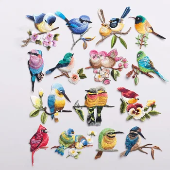 

Good quality embroidery bird pattern patchs,diy handmade clothes decorative stickers,iron on patch