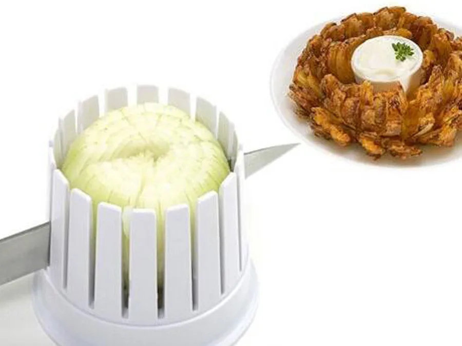 

1PC Onion Blossom Maker Onion Slicer Chopper Cutter Blossom Maker Cutting Cut Onion Flower Kitchen Vegetable Tool QA 122
