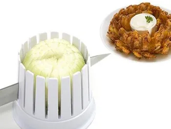 

1PC Onion Blossom Maker Onion Slicer Chopper Cutter Blossom Maker Cutting Cut Onion Flower Kitchen Vegetable Tool QA 128