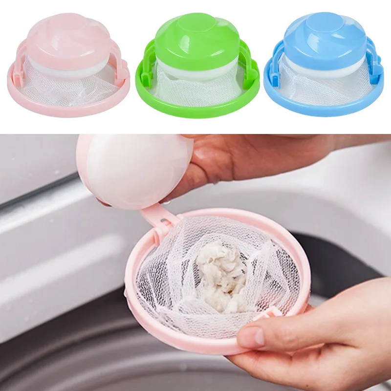 

Home Floating Lint Hair Catcher Mesh Pouch Washing Machine Laundry Filter Bag Filtration Hair Removal Tools House Cleaning Tool