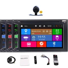 2 DIN Стерео DVD CD-плееры автомобиль Bluetooth Авто Радио GPS навигатор Поддержка FM/AM RDS Радио USB/ TF 1080 P видео Бесплатная сзади Камера
