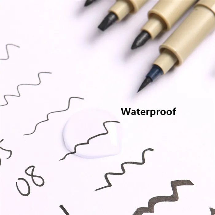 Sakura 0,2 мм-3 мм тонкая ручка постоянный водонепроницаемый маркер CD стеклянная картина в стиле комикса эскиз канцелярских товаров черный жирный косметический карандаш
