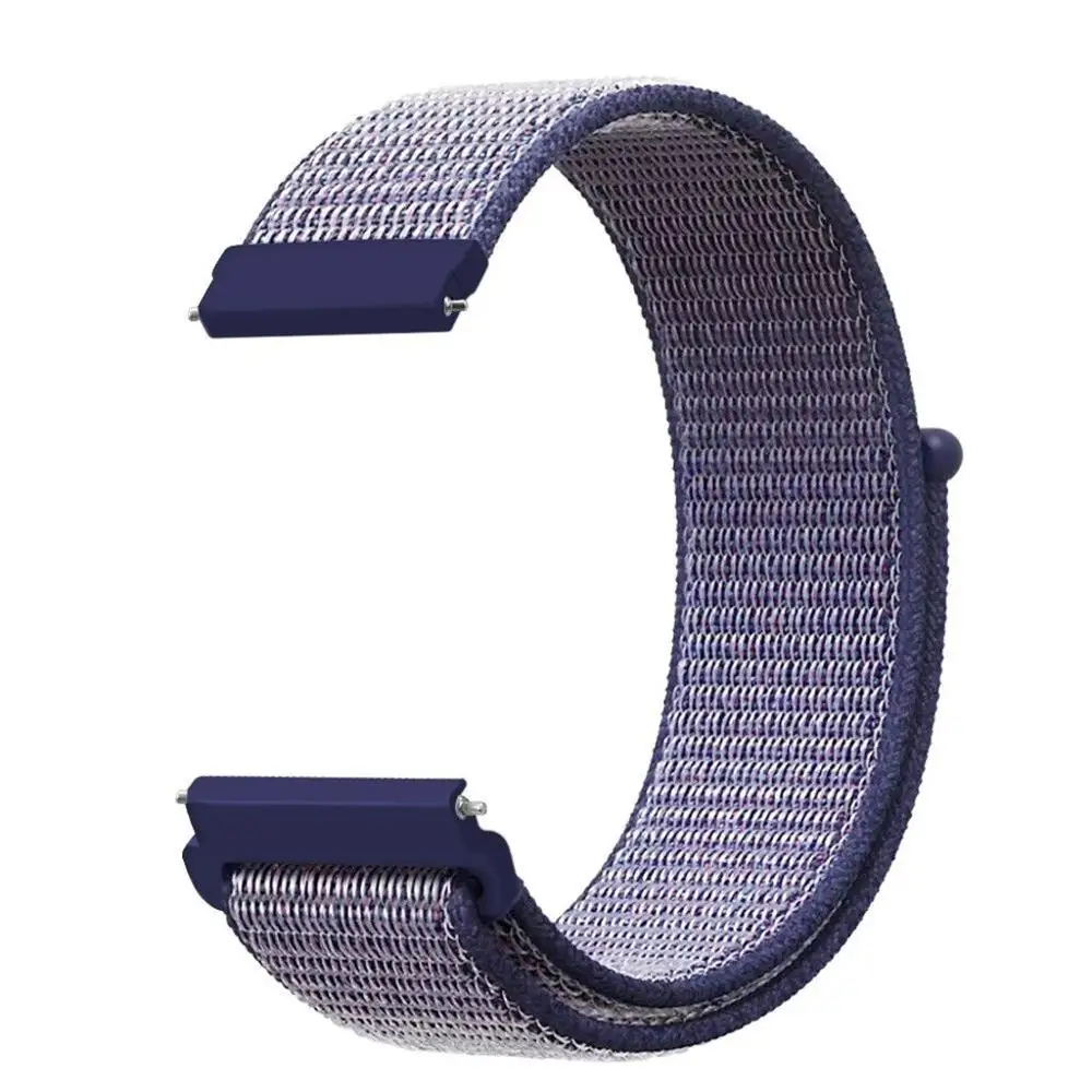 

18mm Quick Release Nylon Loop Watch Band Strap for Ticwatch C2 RoseGold, for Fossil Q Venture Gen3 Gen 4 Fossil Women Smartwatch