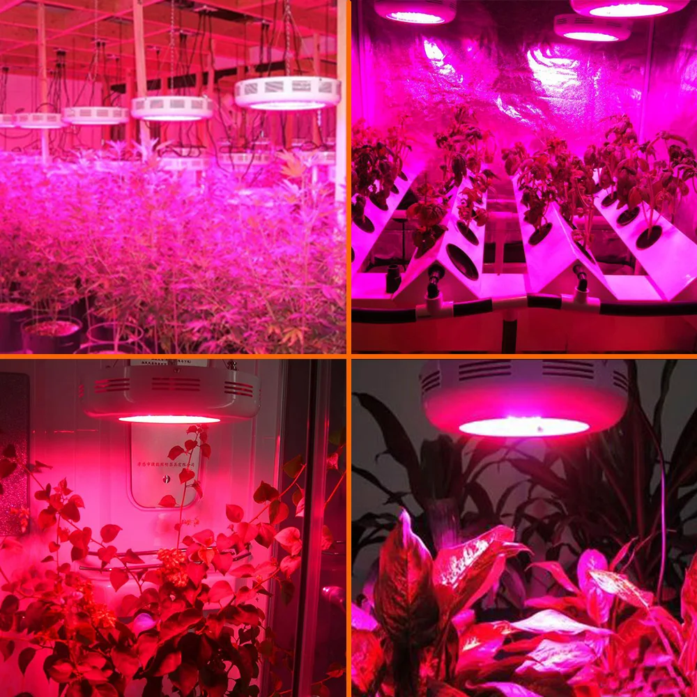 130 Вт/150 Вт/216 Вт/300 Вт НЛО светодио дный светать полный спектр для Гидропоника Крытый парниковых цветок Овощной завод лампы рост