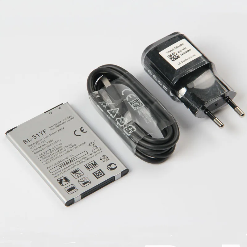 

Original High Capacity BL-51YF Battery + Black charger for LG G4 H818 H810 H815 VS999 F500 3000mAh