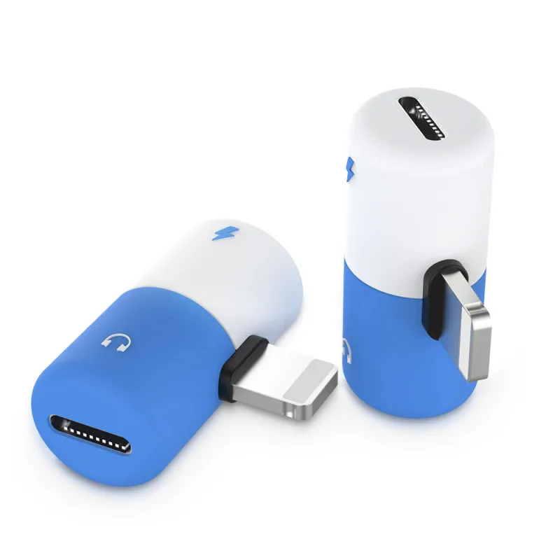 Goede Mini Pil Vorm 8 Pin Audio Opladen 2 in 1 Adapter Snel Opladen Jack Koptelefoon Aux Spiltter Voor Iphone X XS Max XR 7 8 Plus