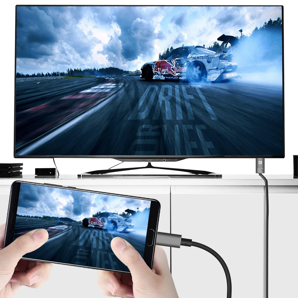 

4K USB-C to HDMI Cable for HDTV Type C HDMI Cable Adapter for Galaxy S9/S9+/S8/S8+ for Huawei Mate 20/pro Free Shipping