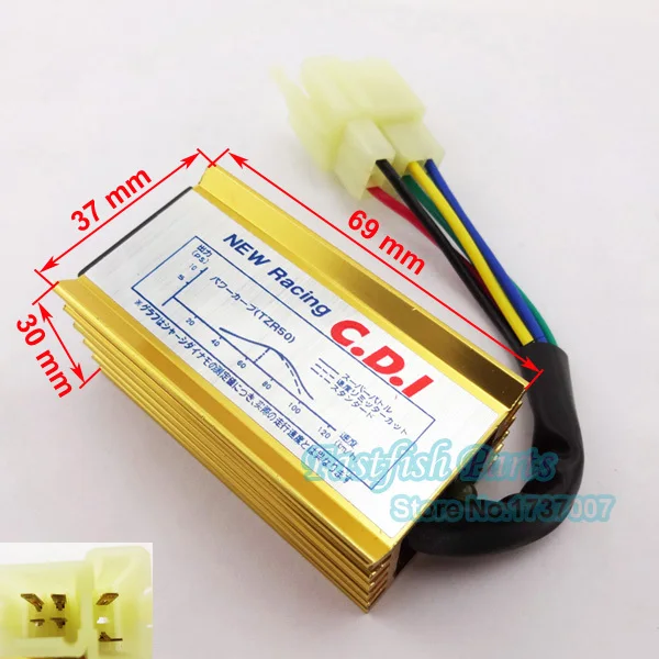 Катушка зажигания гонки и 6 pin AC CDI D8TC Свеча для 150cc 200cc 250cc Байк ATV Quad мотоцикл