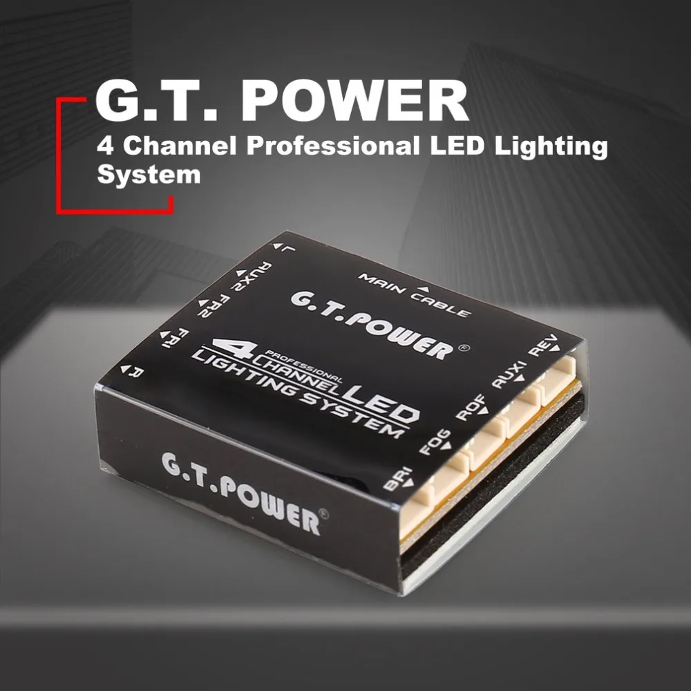 

GT Power RC car 5.0V Simulated 4-Channel Professional LED Lighting System With Low Voltage Monitoring Alarm Function