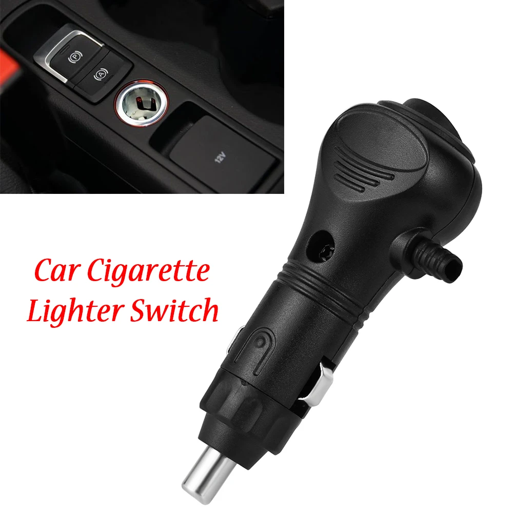 

12V Male Car Cigarette Lighter Socket Plug Charger Connector LED On Off Switch