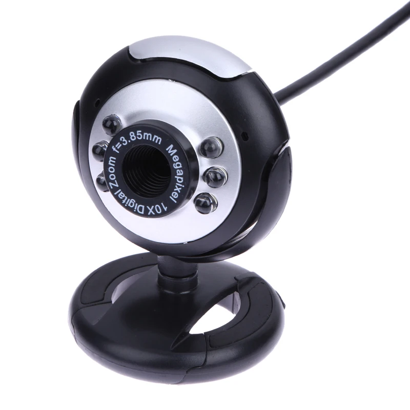 

0.5 Mega Pixels 50M 6 LED USB Wired Webcam CMOS Sensor Camera Web Cam with Microphone for PC Laptop Desktop Computer