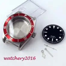 Новые 41 мм сапфир Cystal светящиеся знаки часы чехол+ циферблат руки Калибр ETA 821A 2836 MIYOTA 82 движение высокое качество корпус часов