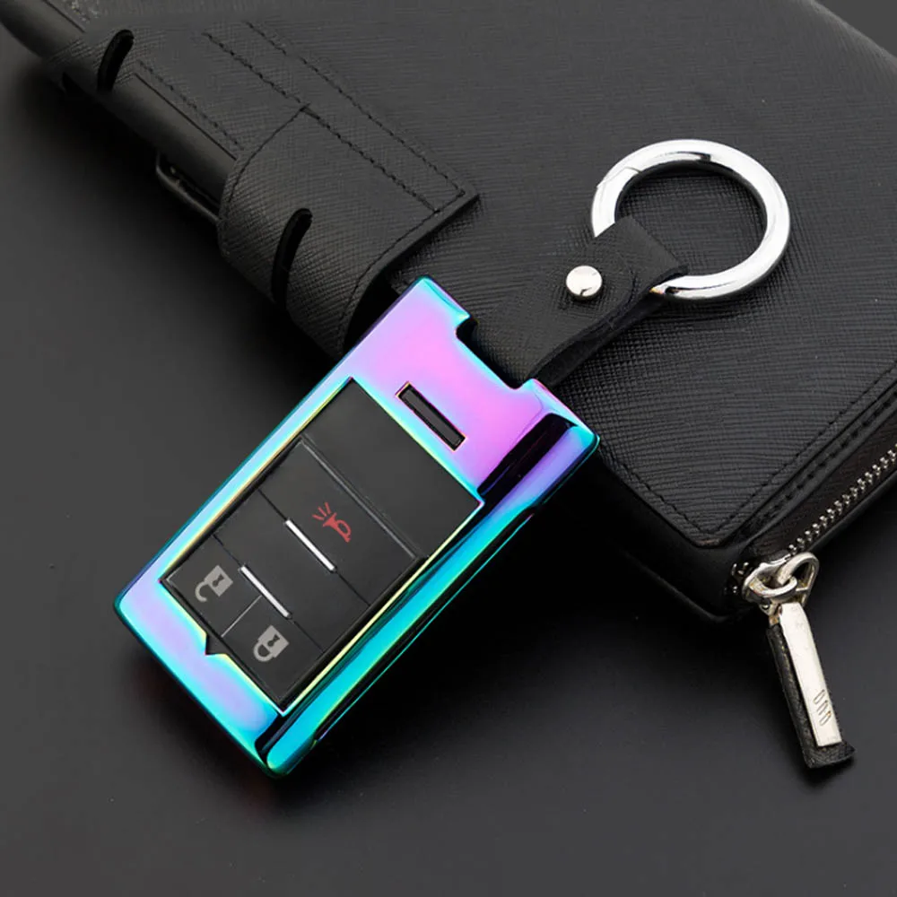 

Zinc Alloy+Leather Keychain Car Key Cover For Chevrolet Captiva 2014 Spark Onix Volt Aveo Sonic Smart Remote Key Case Car-stying
